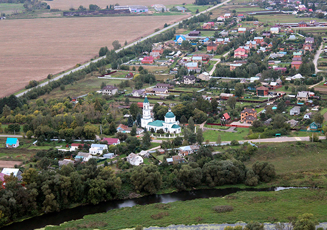Полёт по историческому маршруту над селом Марчуги